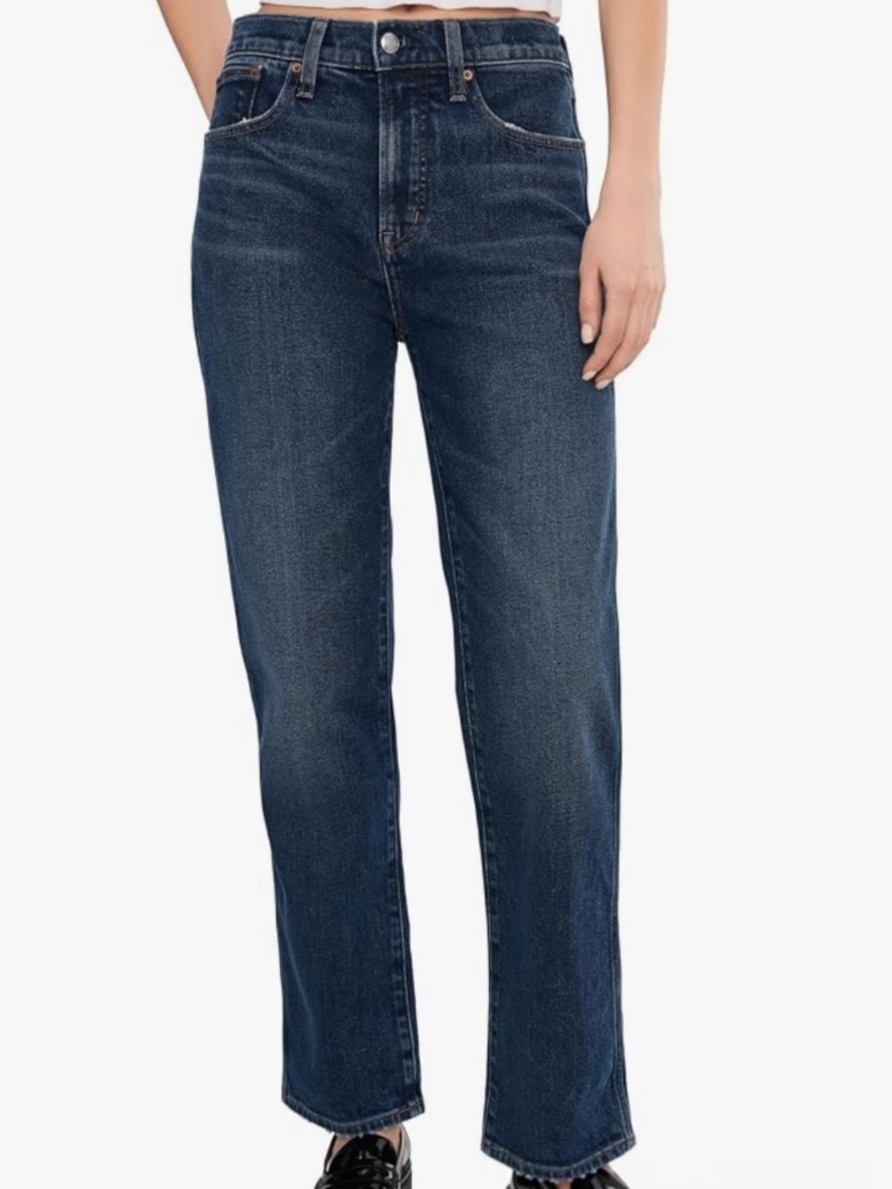 Madewell straight leg jeans in dark denim size 32 waist